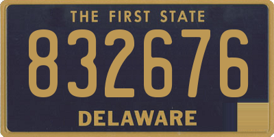 DE license plate 832676