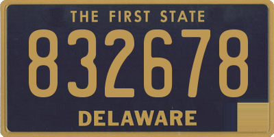 DE license plate 832678