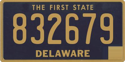 DE license plate 832679