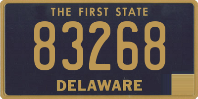 DE license plate 83268