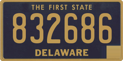 DE license plate 832686