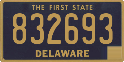DE license plate 832693