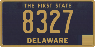 DE license plate 8327