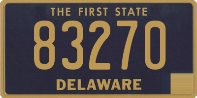 DE license plate 83270