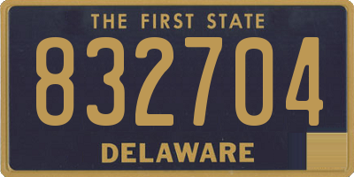 DE license plate 832704