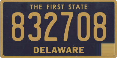 DE license plate 832708