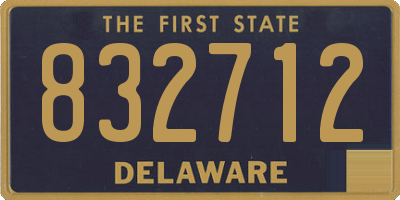DE license plate 832712