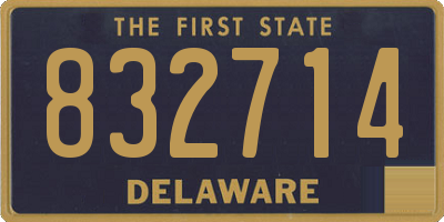 DE license plate 832714