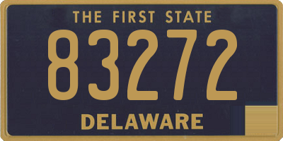 DE license plate 83272