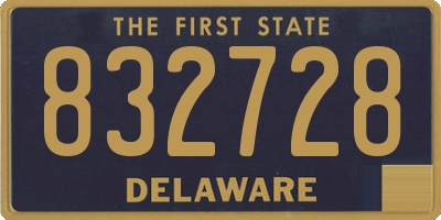 DE license plate 832728