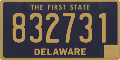 DE license plate 832731