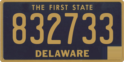DE license plate 832733