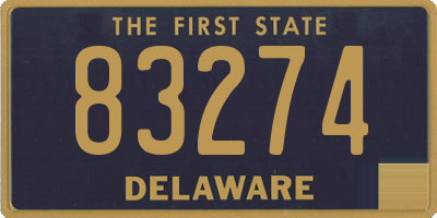 DE license plate 83274