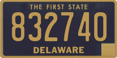 DE license plate 832740