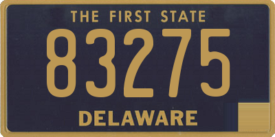 DE license plate 83275