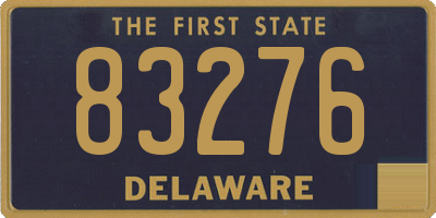 DE license plate 83276