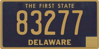DE license plate 83277