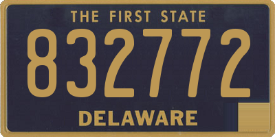 DE license plate 832772