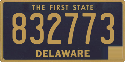 DE license plate 832773