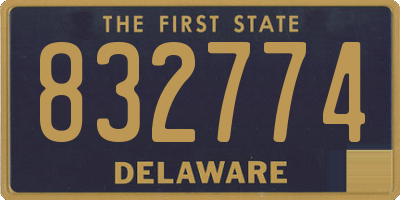 DE license plate 832774