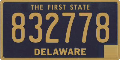 DE license plate 832778