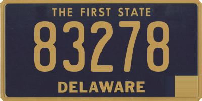 DE license plate 83278
