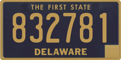 DE license plate 832781