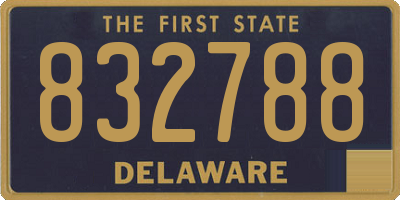 DE license plate 832788