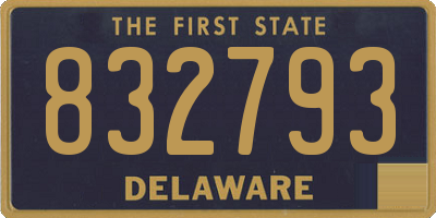 DE license plate 832793