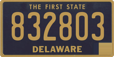 DE license plate 832803