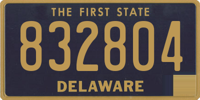 DE license plate 832804