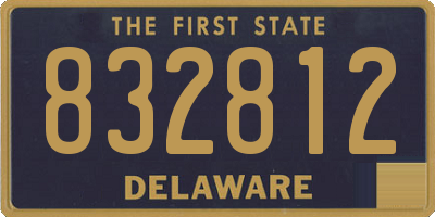 DE license plate 832812
