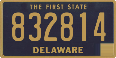 DE license plate 832814