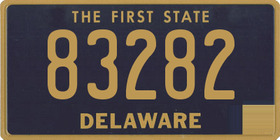 DE license plate 83282