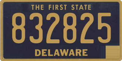 DE license plate 832825