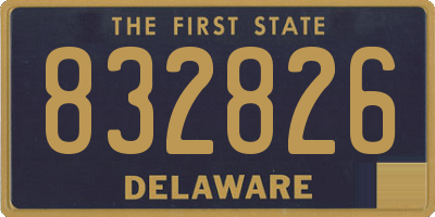 DE license plate 832826