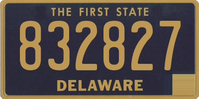 DE license plate 832827