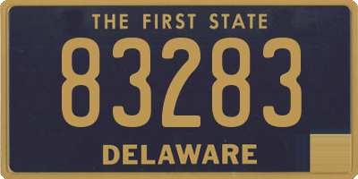 DE license plate 83283