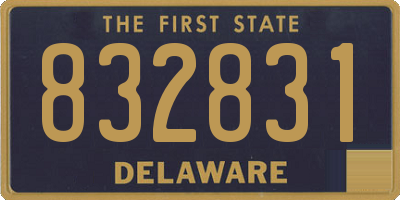 DE license plate 832831