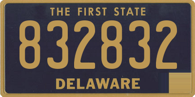 DE license plate 832832