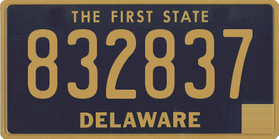 DE license plate 832837