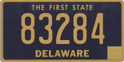 DE license plate 83284