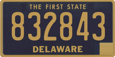 DE license plate 832843