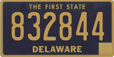 DE license plate 832844