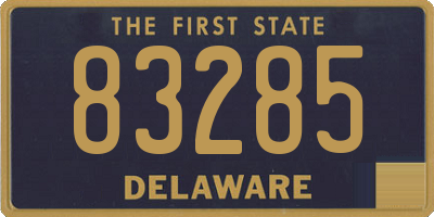 DE license plate 83285