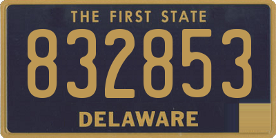 DE license plate 832853