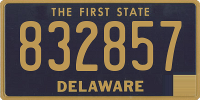 DE license plate 832857