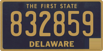DE license plate 832859