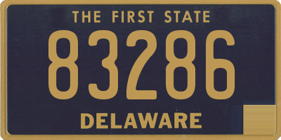 DE license plate 83286