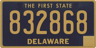 DE license plate 832868